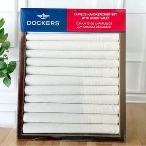Dockers Sealed Men’s 13-Piece Handkerchief Set with Wood Valet